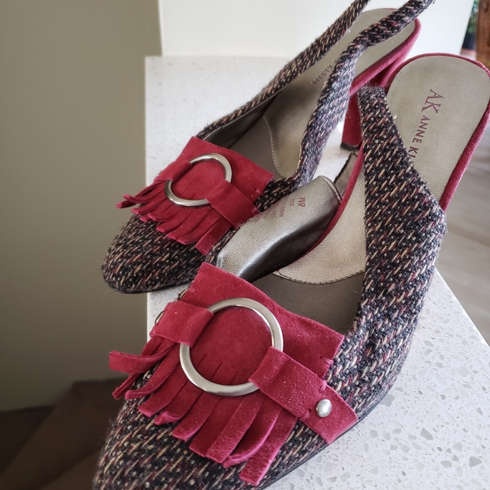 Anne Klein sling backs.